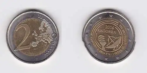 Andorra 2 Euro 2016 25 Jahre öffentlich-rechtlicher Rundfunk Stgl. (166329)