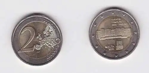 2 Euro Münze Malta Tempel von Traxien 2021 (166548)