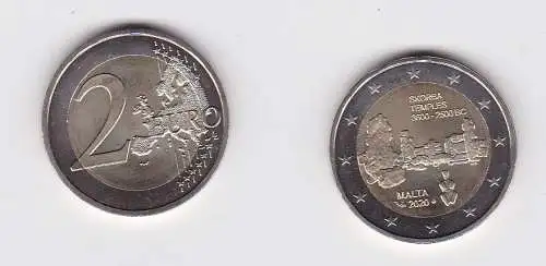 2 Euro Münze Malta Tempel von Skorba 2020 Münzzeichen Füllhorn (166434)