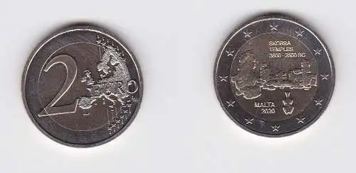 2 Euro Münze Malta Tempel von Skorba 2020 Münzzeichen F (166628)