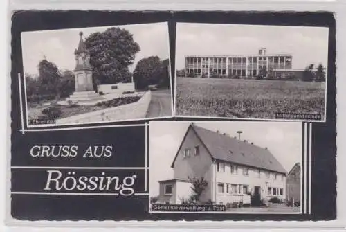 900050 Mehrbild Ak Gruss aus Rössing - Ehrenmal, Mittelpunkt Schule, Post