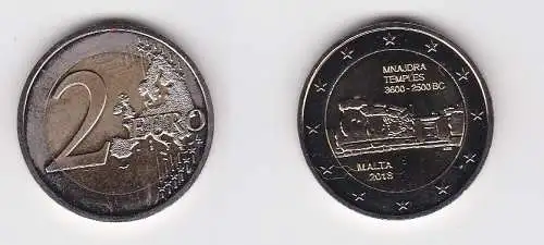 2 Euro Gedenkmünze Malta 2018 Mnajdra Temples Stgl. (166559)