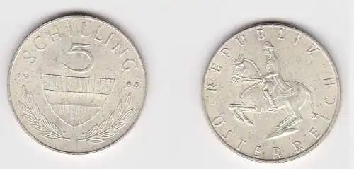 5 Schilling Silber Münze Österreich 1966 f.vz (166413)