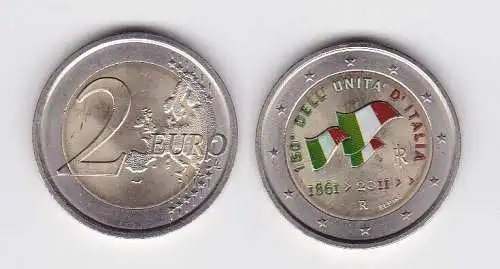 2 Euro Farb Gedenkmünze Italien 2011 150 Jahre Vereinigung Italiens (166737)