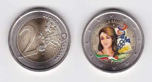 2 Euro Bi-Metall Münze Italien 2018 60 Jahre Gesundheitsministerium (166465)