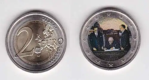 2 Euro Farb Münze Italien 2018 70 Jahre Italienische Verfassung (166389)