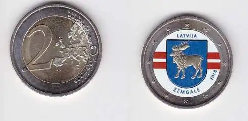 2 Euro Gedenkmünze Lettland 2018 Region  Zemgale Stgl. (166501)