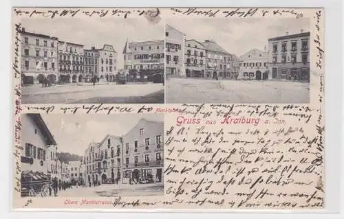 905364 Mehrbild Ak Gruss aus Kraiburg a. Inn Marktplatz Obere Marktstrasse 1903