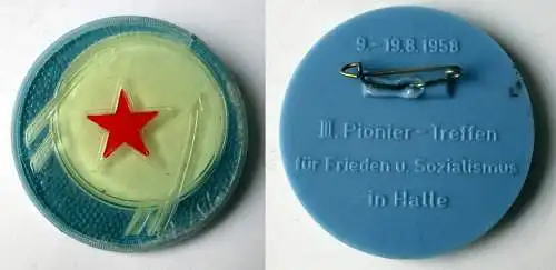 DDR Abzeichen III. Pionier-Treffen für Frieden & Sozialismus Halle 1958 (155196)