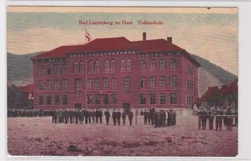 64663 Ak Bad Lauterberg i. Harz Volksschule 1913