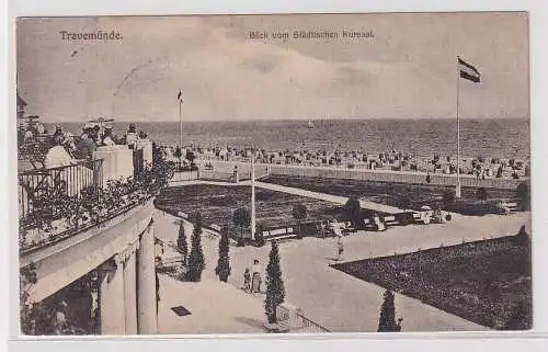 901332 Feldpost Ak Travemünde - Blick vom Städtischen Kursaal 1917