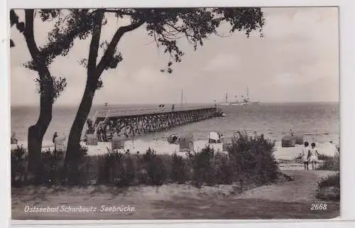 903681 Ak Ostseebad Scharbeutz - Seebrücke, Strandpromenade 1930