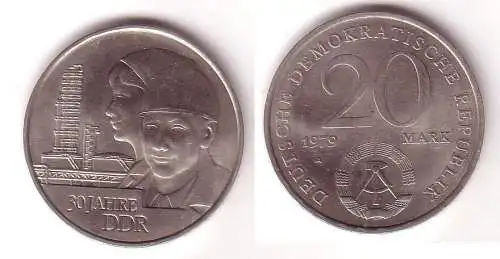 DDR Gedenk Münze 20 Mark 30.Jahrestag der DDR 1979 (112990)
