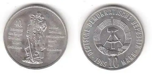 DDR Gedenk Münze 10 Mark 40.Jahre Kriegsende 1985 (113235)