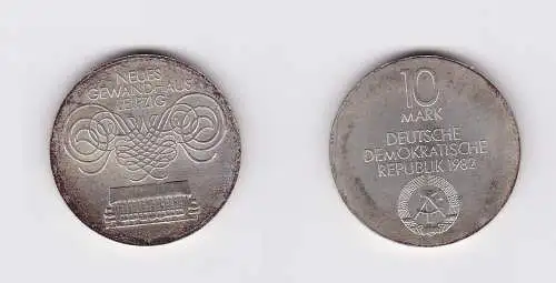 DDR Gedenk Münze 10 Mark Gewandhaus Leipzig 1982 (120152)