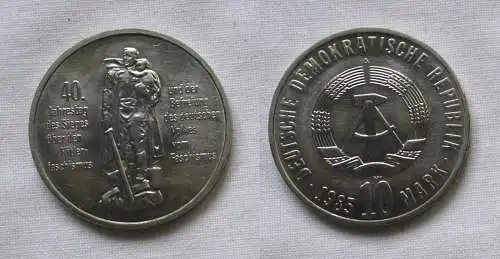 DDR Gedenk Münze 10 Mark 40 Jahre Kriegsende 1985 (123007)