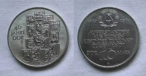 DDR Gedenk Münze 10 Mark 40.Jahrestag der DDR 1989 (123037)