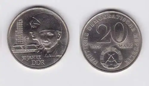 DDR Gedenk Münze 20 Mark 30.Jahrestag der DDR 1979 (121215)