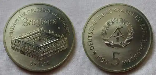 DDR Gedenk Münze 5 Mark Berlin Zeughaus 1990 (124951)