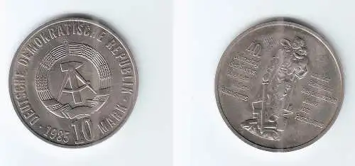 DDR Gedenk Münze 10 Mark 40.Jahre Kriegsende 1985 (111903)
