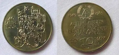 DDR Gedenk Münze 10 Mark 40.Jahrestag der DDR 1989 (124192)