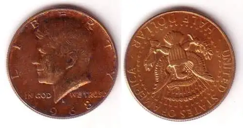 1/2 Dollar Silbermünze USA J.F. Kennedy 1968 (115079)