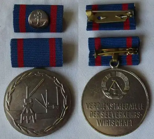 DDR Medaille für treue Dienste Seeverkehrswirtschaft in Silber im Etui (117932)