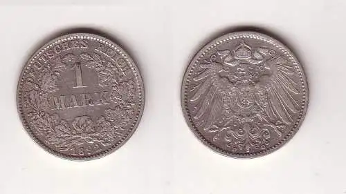 1 Mark Silber Münze Deutschland Kaiserreich 1892 D Jäger Nr.17 (115964)
