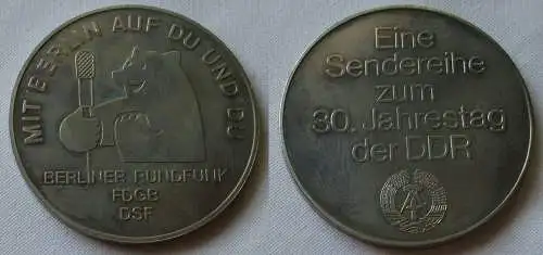 DDR Medaille Mit Berlin auf Du und Du Berliner Rundfunk FDGB DSF (111488)