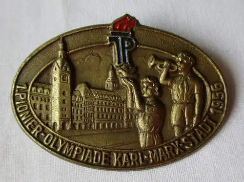 DDR Abzeichen 1. Pionierolympiade Karl Marx Stadt 1956 Jung Pioniere (126313)
