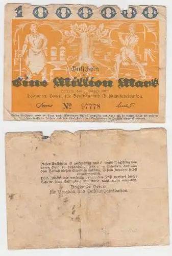 1 Million Mark Bochumer Verein für Bergbau & Gußstahlproduktion 1923 (112978)