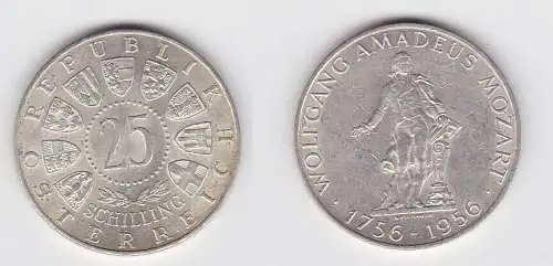 25 Schilling Silber Münze Österreich Mozart 1956 (111106)