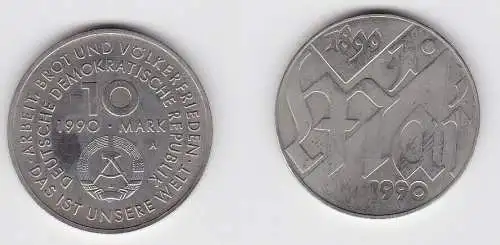 DDR Gedenk Münze 10 Mark 100.Jahre 1.Mai Feiertag 1990 (123873)