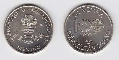 100 Forint Nickel Münze Ungarn 1985 Fußball WM Mexiko 1986 (123722)