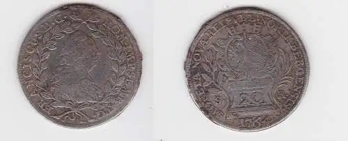 20 Kreuzer Silber Münze Stadt Nürnberg 1764 Franz I (129902)
