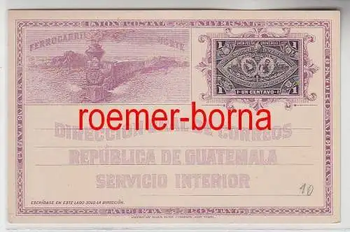 74161 seltene Ganzsachen Postkarte Guatemala 1 Centavo 1897