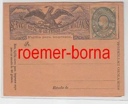 17633 seltener Ganzsachen Brief Mexiko 1 Centavo um 1900