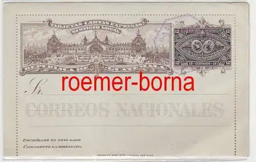 74716 seltener Ganzsachen Postkartenbrief Guatemala 12 Centavos 1897