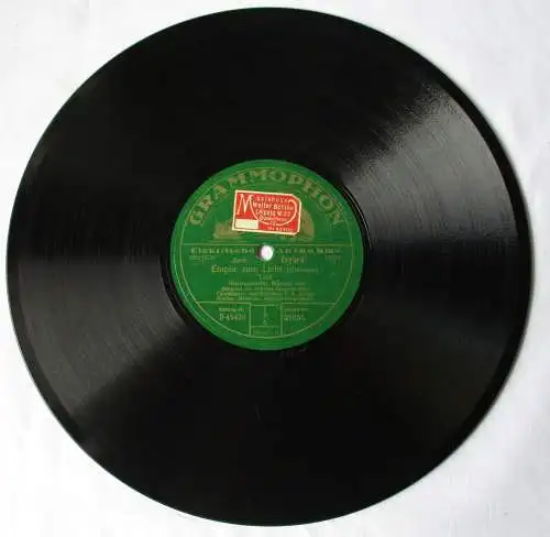 111028 Grammophon Schellackplatte Tord Foleson / Empor zum Licht um 1930