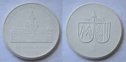 DDR Porzellan Medaille 800 Jahre Leipzig 1165-1965 (118987)
