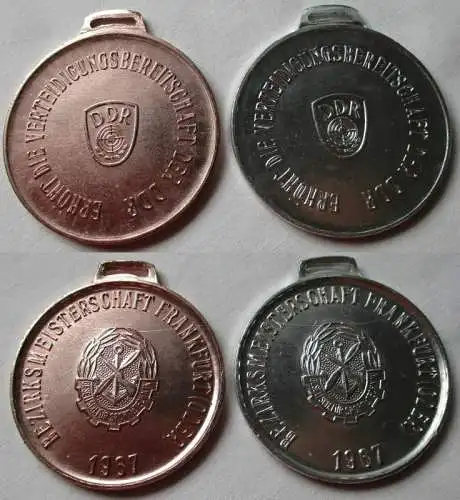 2 DDR Medaillen Bezirksmeisterschaft Frankfurt Oder 1967 GST Sport (123688)