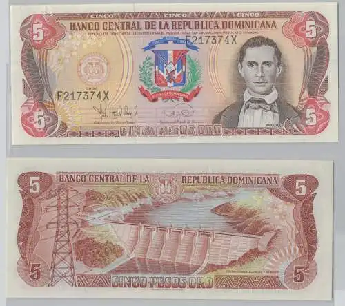 5 Pesos Oro Banknote Republica Dominicana bankfrisch (153258)