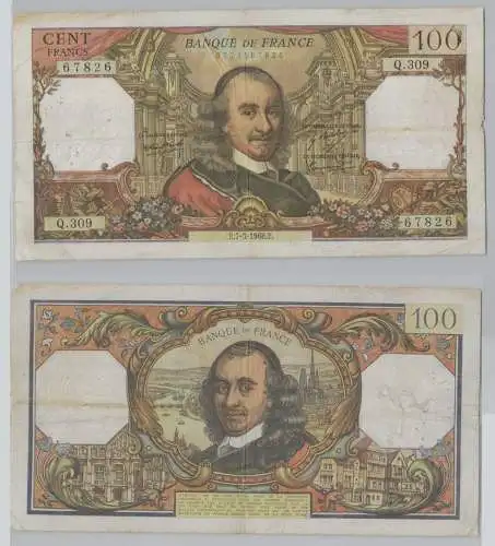 100 Franc Banknote Frankreich 1968 Pick 149c (153377)