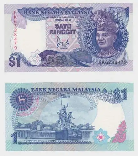 1 Ringgit Banknote Malaysia (198, 1989) kassenfrisch UNC (151624)