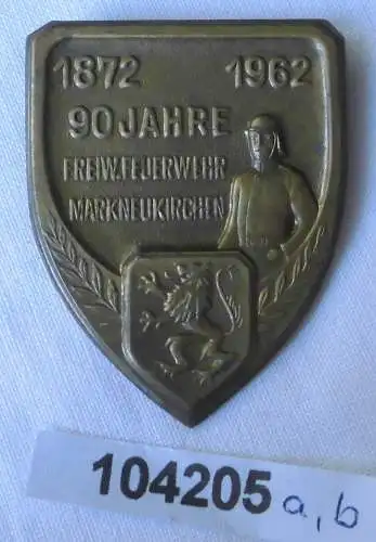 DDR Abzeichen 90 Jahre freiwillige Feuerwehr Markneukirchen 1962 (104205)