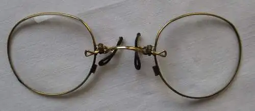 antiker Kneifer / Zwicker Nasenbrille Lesebrille um 1900 (140750)