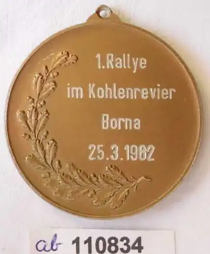 seltene DDR Medaille 1.Rallye im Kohlenrevier Borna 25.3.1962 (110834)