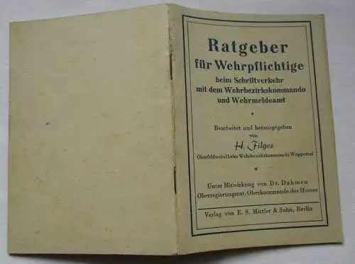 Ratgeber für Wehrpflichtige beim Schriftverkehr m.d Wehrbezirkskommando (140721)