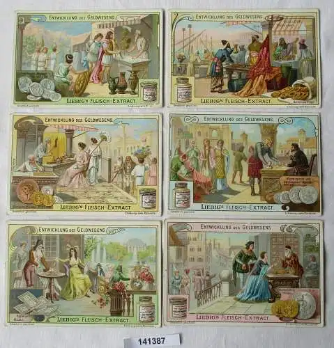Liebigbilder Serie Nr. 766 Entwicklung des Geldwesens 1910 (7/141387)