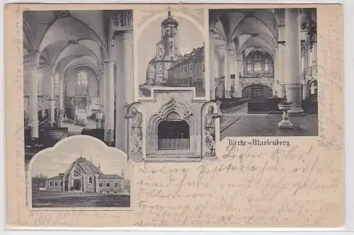 99956 AK Kirche zu Marienberg - Friedhof Kapelle, Altar, Chor 1898